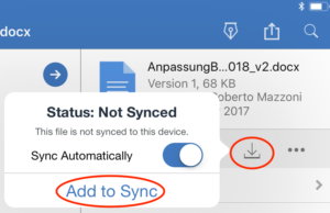 Add to sync